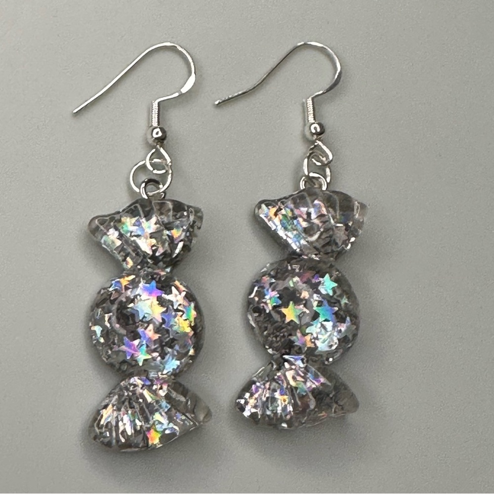 Silver Candy Dangle Earrings